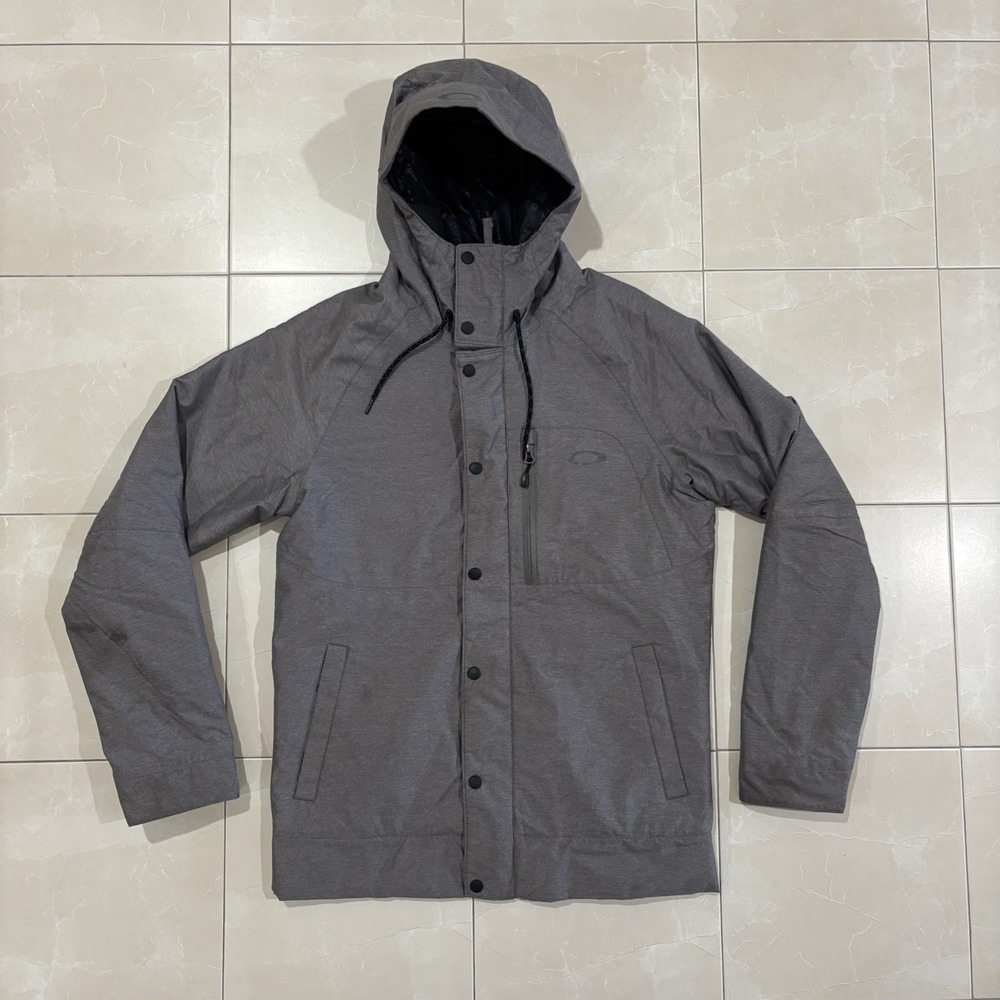 Oakley Ski snowboard Jacket Gray Full Zip Men's M Shell Y2K Gorp Core Outdoors